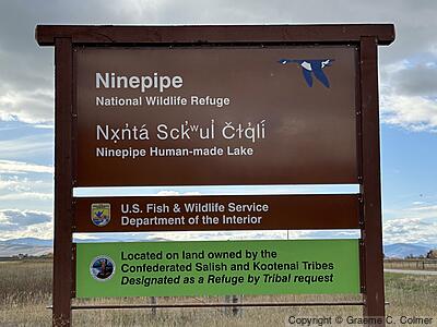 Ninepipe National Wildlife Refuge - Entrance Sign